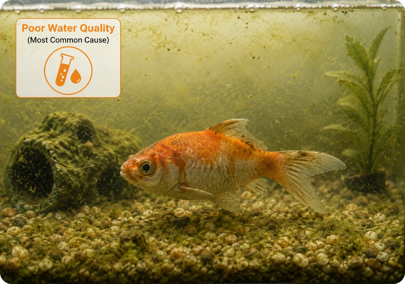 Poor Water Quality (most common cause)